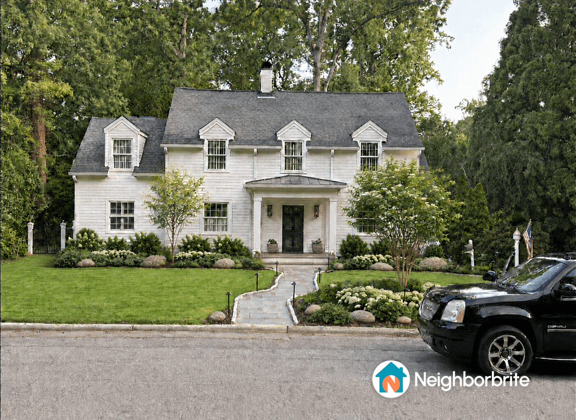 A beautiful home with landscaped yard, asking for project cost estimate.