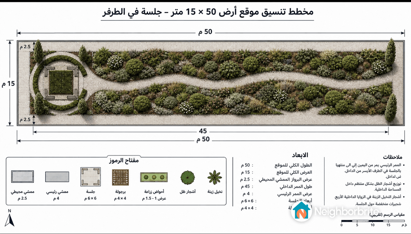 A detailed landscape design plan showing a garden layout with paths and plants.