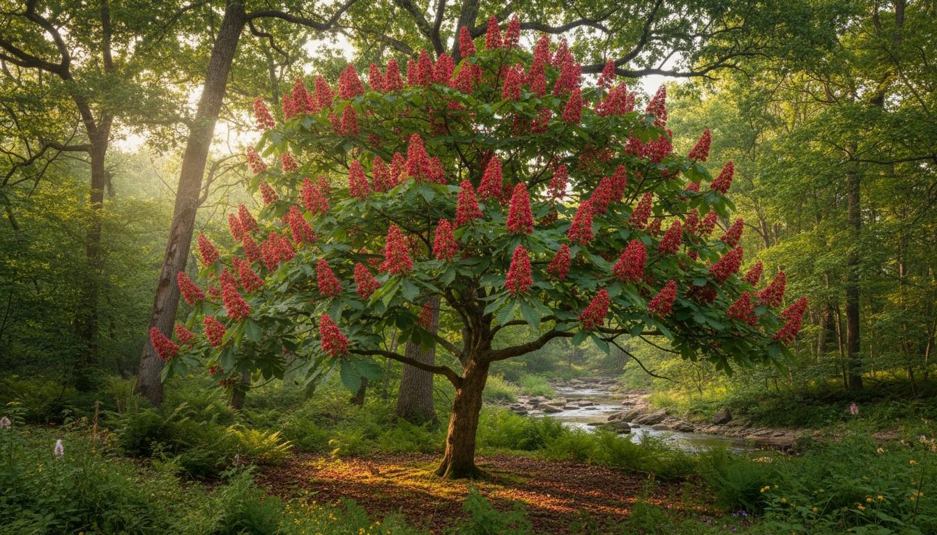 Red Horsechestnut Buckeye 'Aaron1' Pp29092 Mystic Ruby™ Pp29092 Mystic Ruby™ (Aesculus X Bushii 'Aaron1') - Flowering Trees
