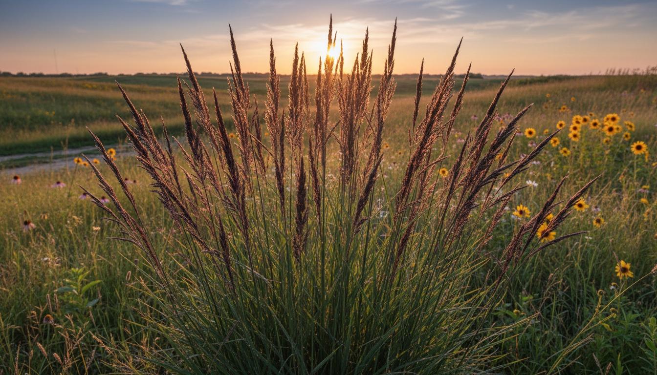 Big Bluestem Grass 'Blackhawks' (Andropogon Gerardii Pp27949 'Blackhawks') - Grasses