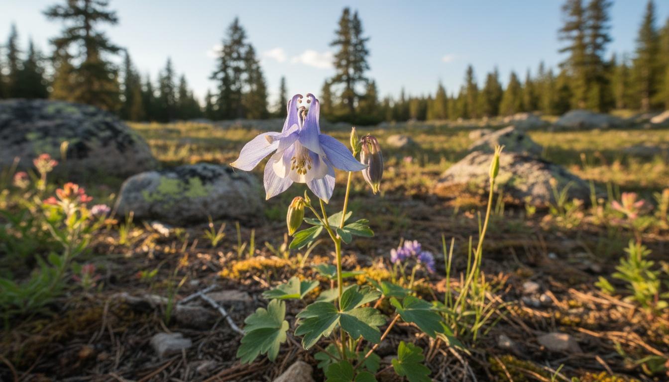 Columbine 'Rocky Mountain Blue' (Aquilegia Caerulea 'Rocky Mountain Blue') - Perennials