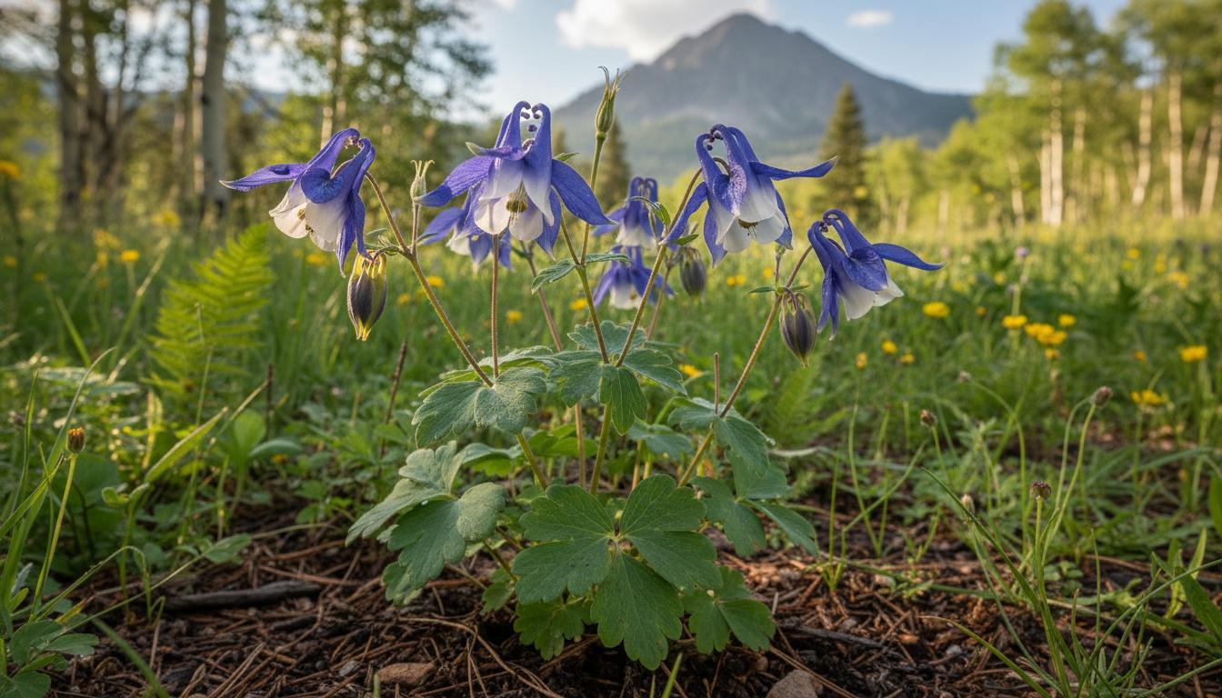 Columbine 'Earlybird™ Blue White' (Aquilegia 'Earlybird™ Blue White') - Perennials
