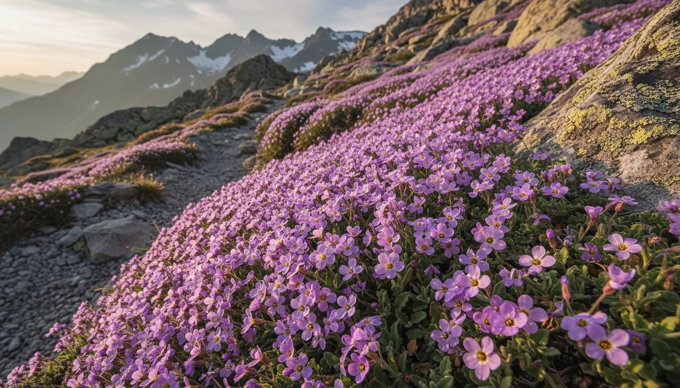 Purple Rock Cress (Aubrieta Deltoidea) - Ground Layers