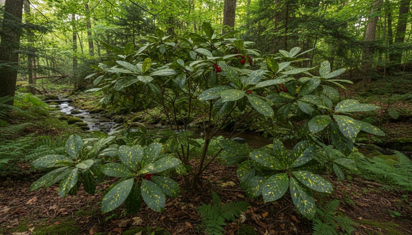 Variegated Gold Dust Aucuba (Aucuba Japonica ‘Variegata’) - Ground Layers
