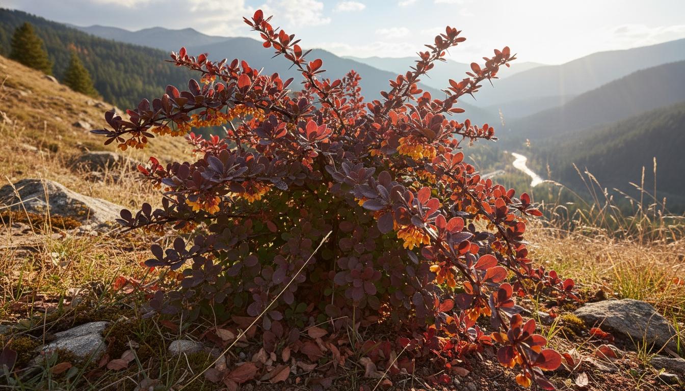 Dwarf Red-Purple Barberry 'Royal Burgundy' (Berberis Thunbergii Atro 'Royal Burgundy') - Ground Layers