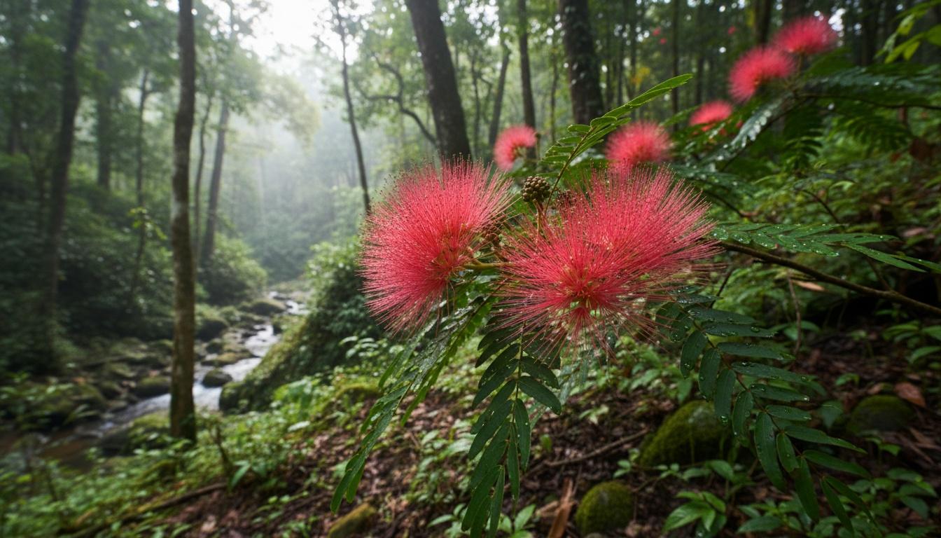 Red Powder Puff (Calliandra Haematocephala) - Ground Layers