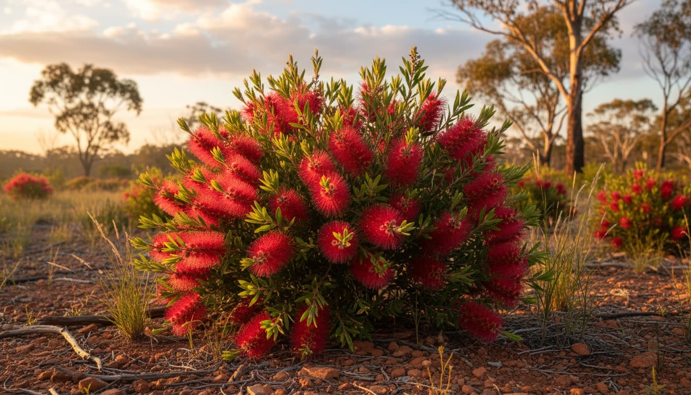 Dwarf Bottlebrush (Callistemon Citrinus 'Little John') - Ground Layers