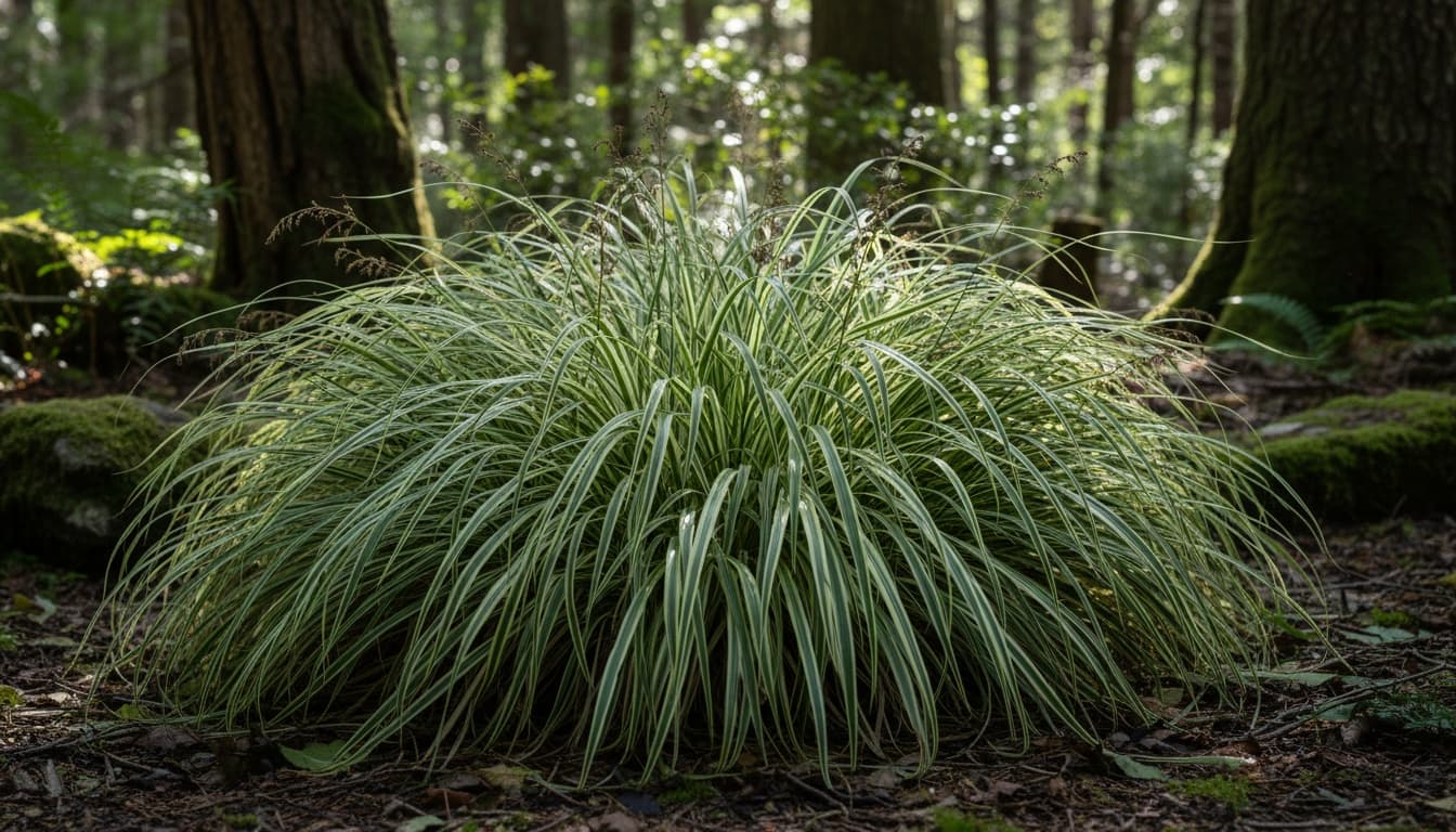 Variegated Japanese Sedge (Carex Morrowii 'Variegata') - Grasses