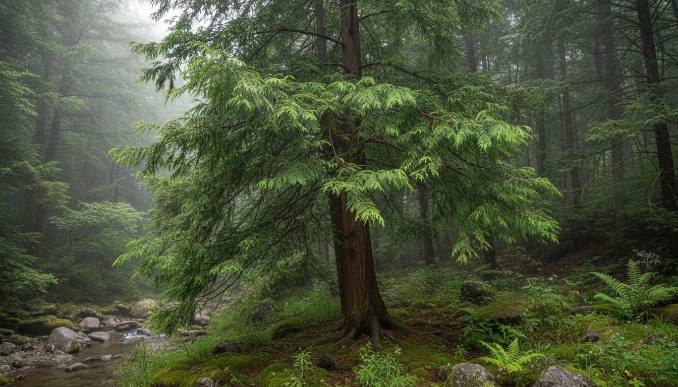 Sawara Cypress (Chamaecyparis Pisifera) - Evergreen Trees