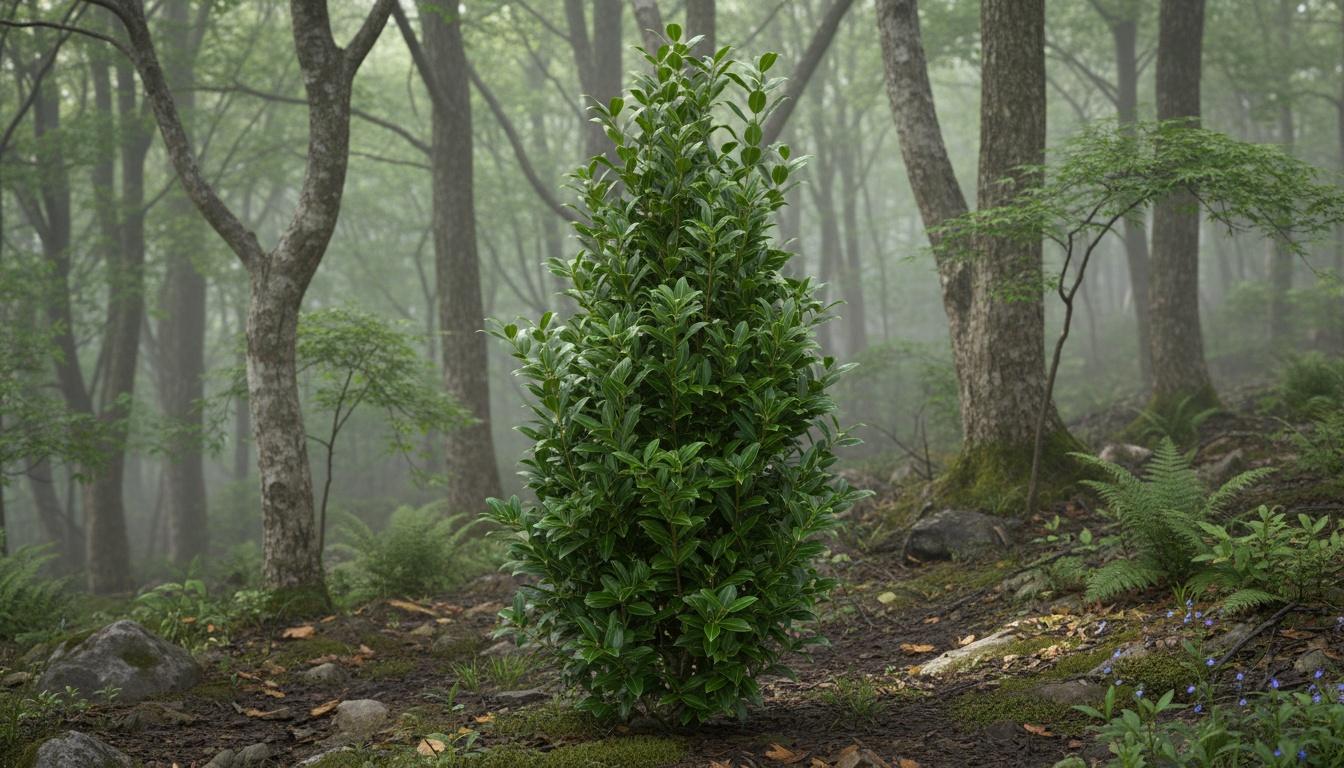 Evergreen Japanese Euonymus 'Green Spire' (Euonymus Japonicus 'Green Spire') - Ground Layers