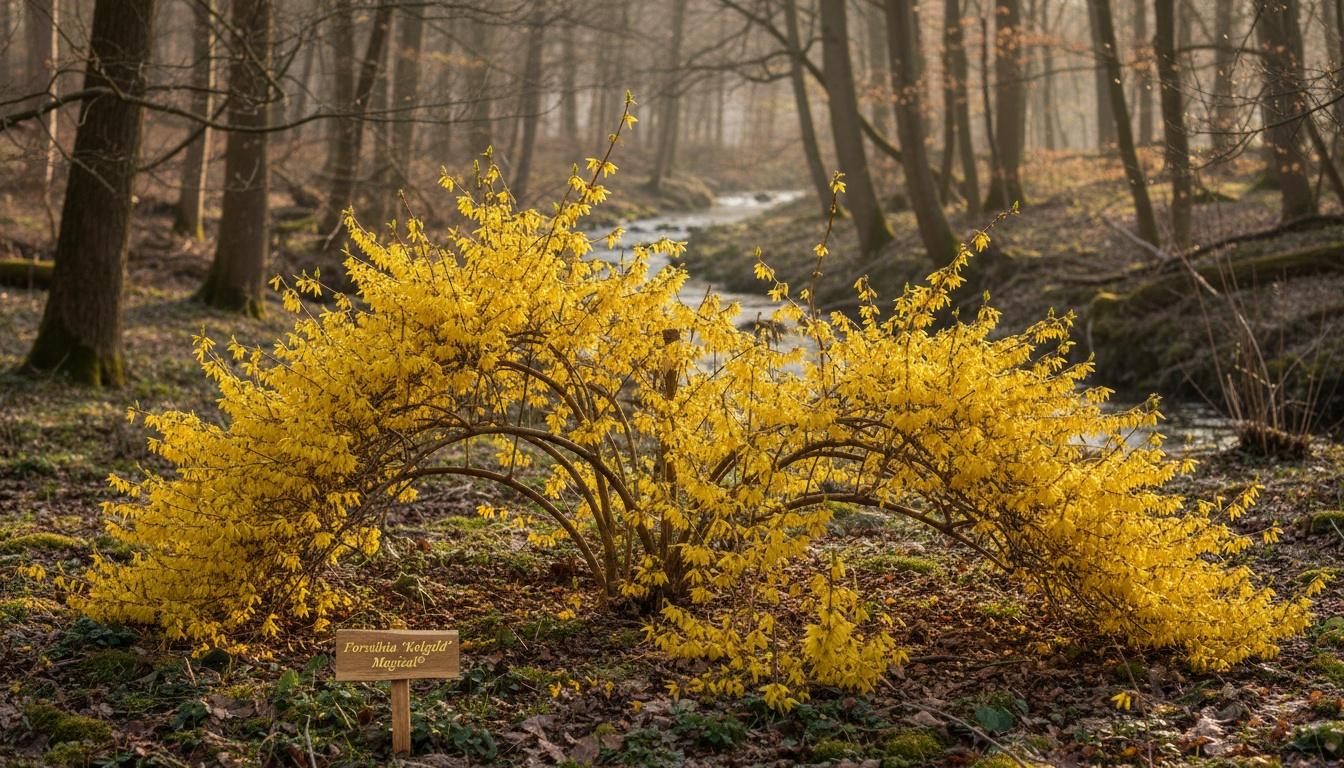 Forsythia 'Kolgold' Magical® Magical® (Forsythia X Intermedia  Gold 'Kolgold') - Ground Layers