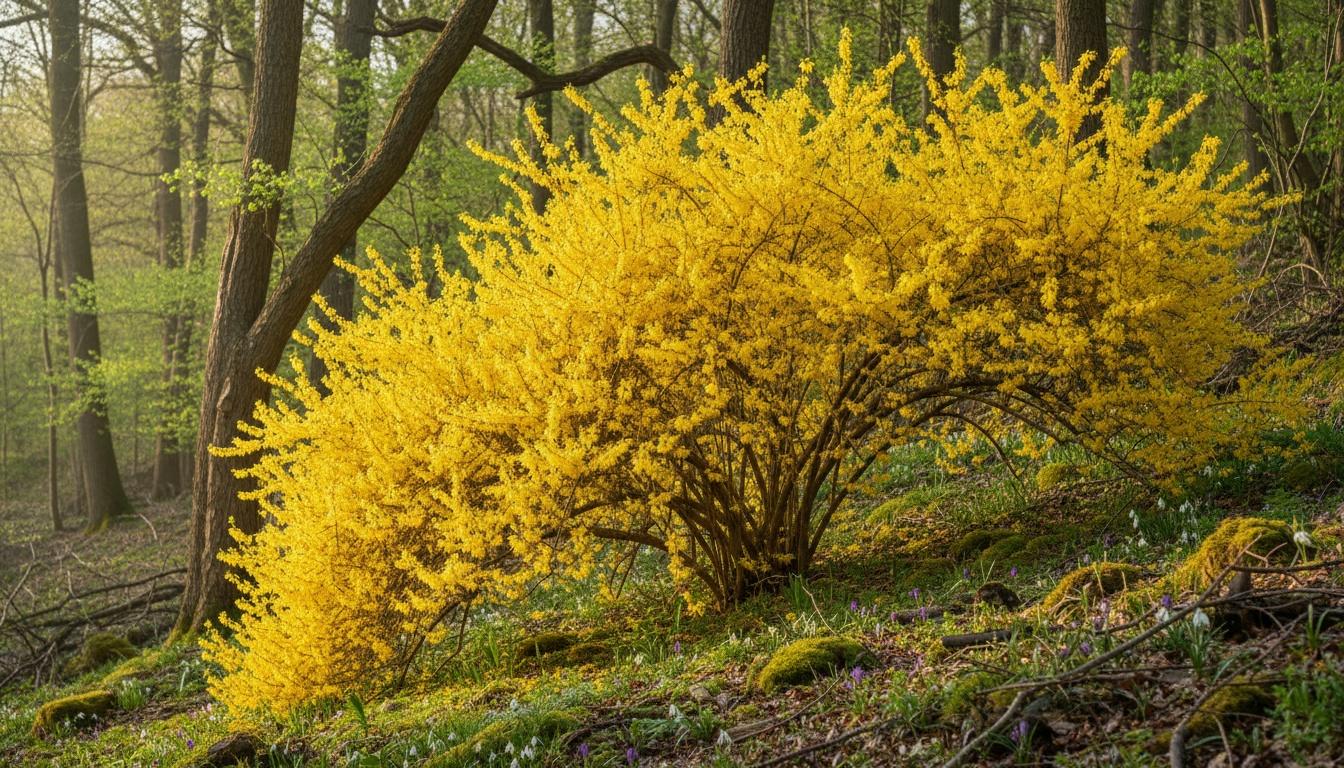 Forsythia 'Spring Glory' (Forsythia X Intermedia 'Spring Glory') - Ground Layers