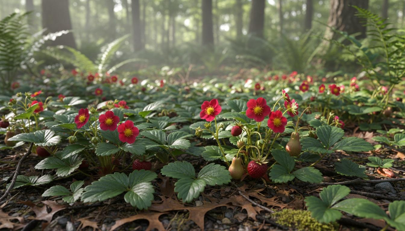 Groundcover Strawberry 'Lipstick' (Fragaria 'Lipstick') - Perennials