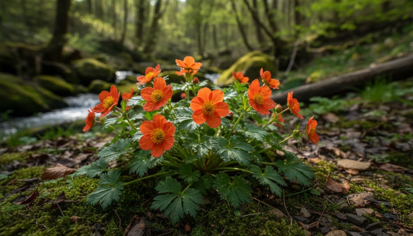 Dwarf Orange Avens (Geum Coccineum) - Perennials