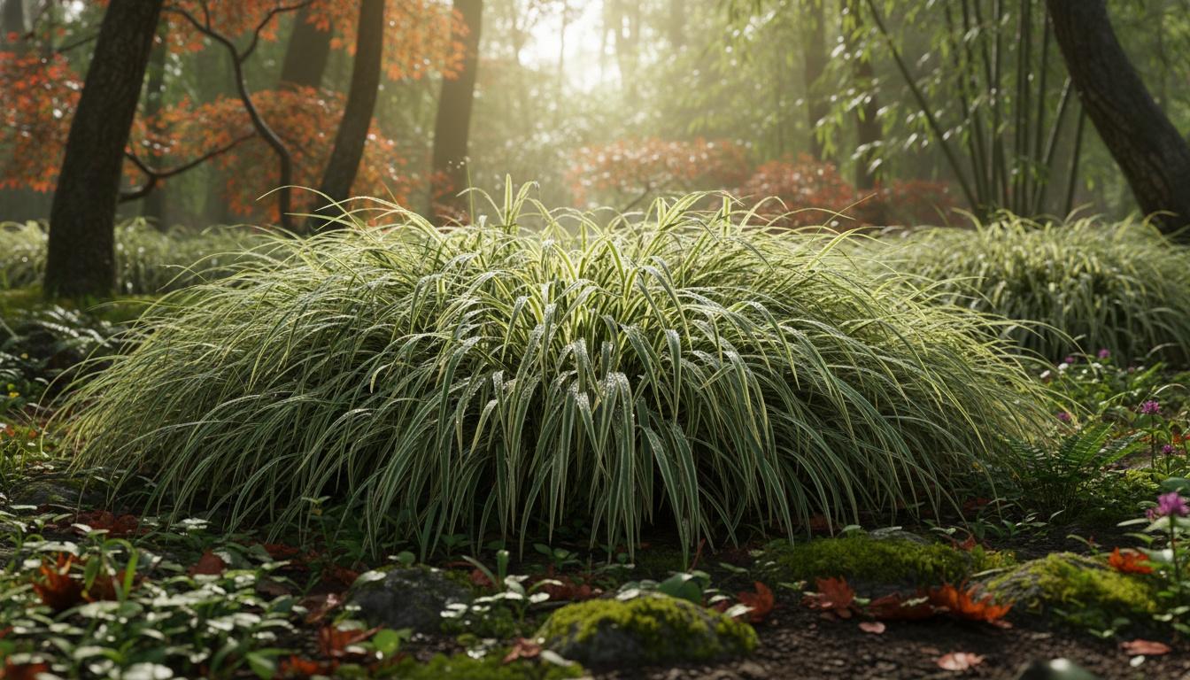 Japanese Forest Grass 'Albo Striata' (Hakonechloa Macra 'Albo Striata') - Grasses