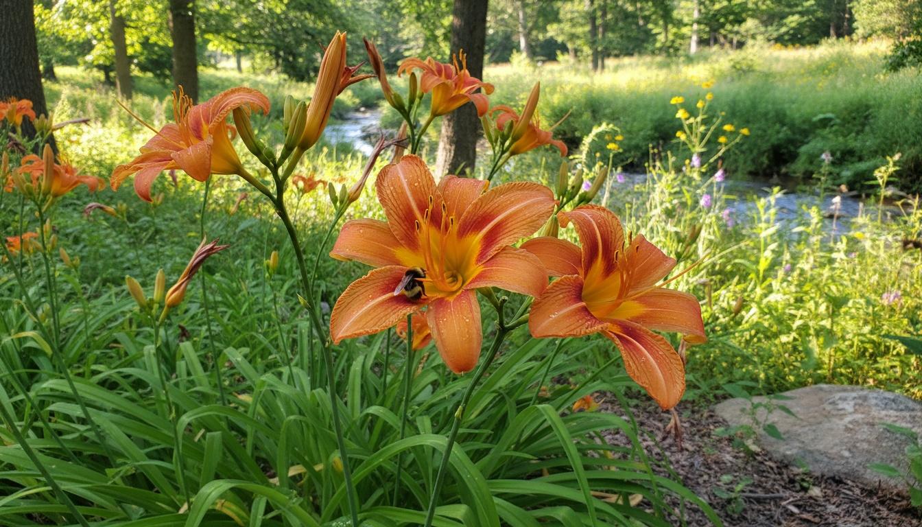 Orange Daylily Midsummer 'Rocket City' (Hemerocallis 'Rocket City') - Perennials