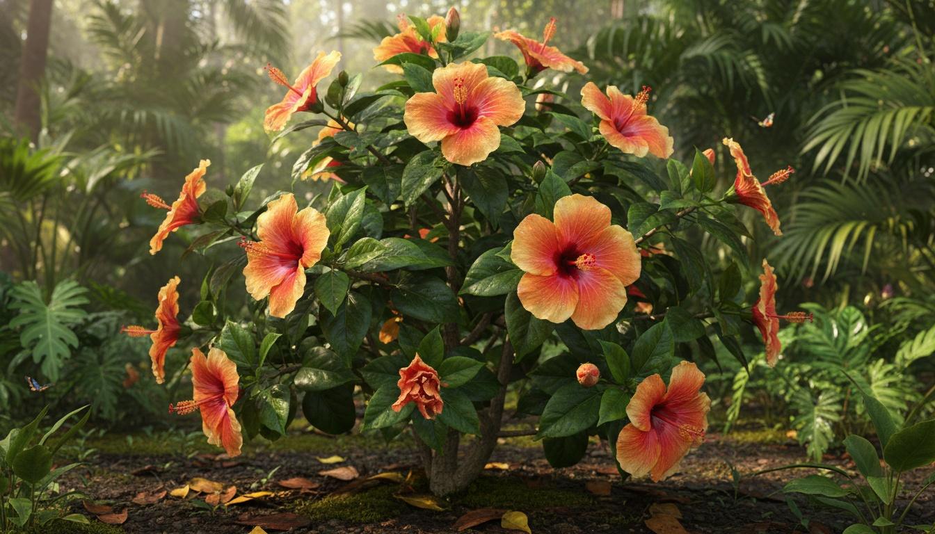 Fiesta Chinese Hibiscus (Hibiscus Rosa-Sinensis) - Flowering Trees