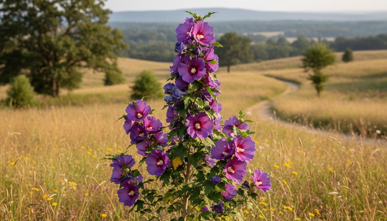 Columnar Rose Of Sharon 'Gandini Santiago' Pp25568 Purple Pillar® Pp25568 Purple Pillar® (Hibiscus Syriacus 'Gandini Santiago') - Flowering Trees