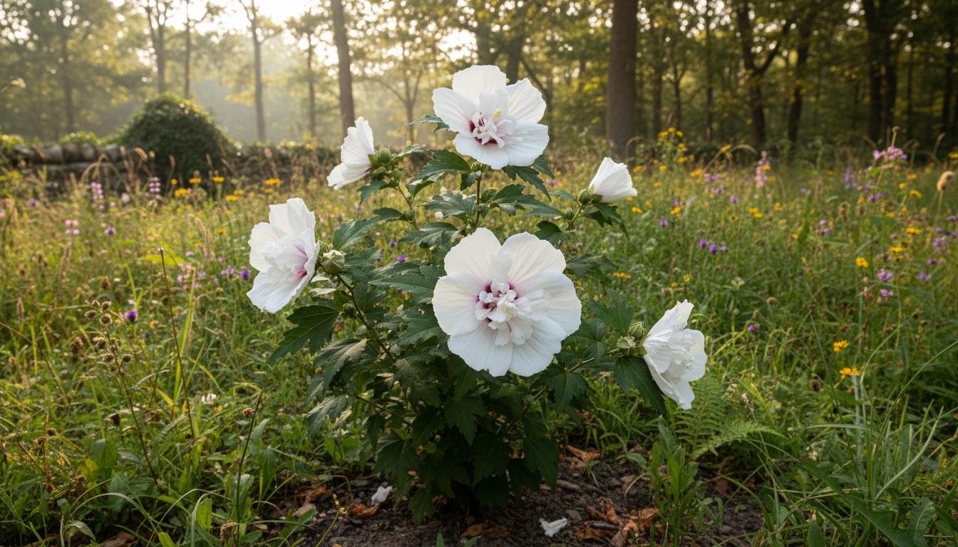 Rose Of Sharon 'Notwoodtwo' Pp12612 White Chiffon® Pp12612 White Chiffon® (Hibiscus Syriacus 'Notwoodtwo') - Flowering Trees
