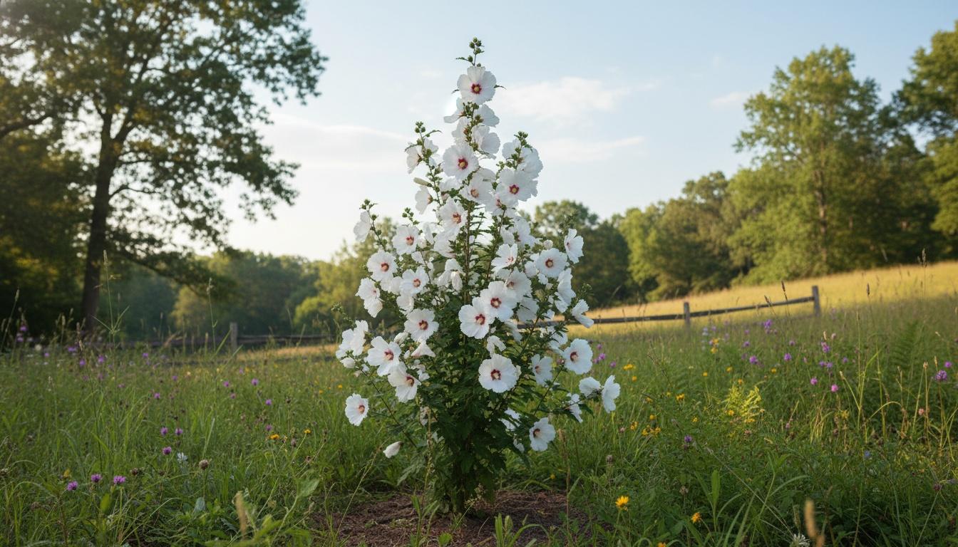 White Pillar Rose Of Sharon (Hibiscus Syriacus 'White Pillar') - Ground Layers