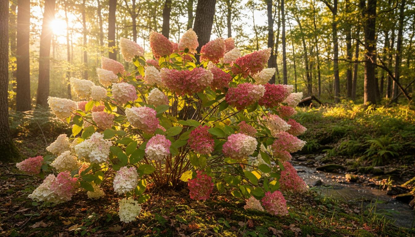 Firelight Panicle Hydrangea (Hydrangea Paniculata 'Firelight') - Ground Layers