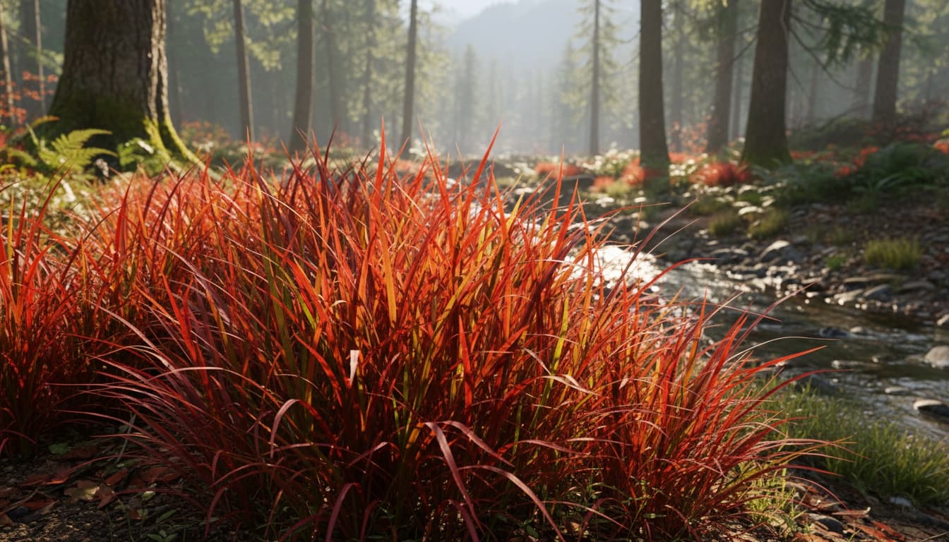 Japanese Blood Grass (Imperata Cylindrica 'Rubra') - Grasses