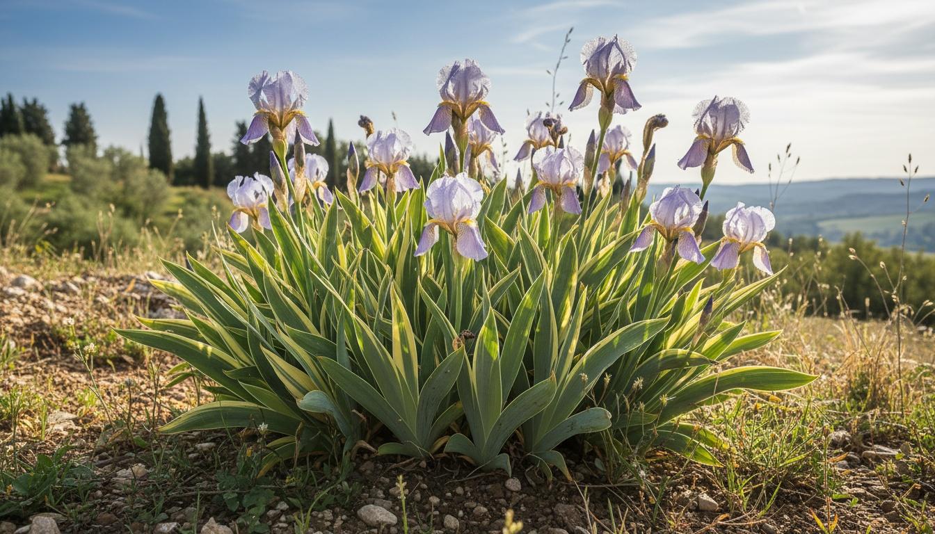 Sweet Iris 'Aureo Variegata' (Iris Pallidia 'Aureo Variegata') - Perennials
