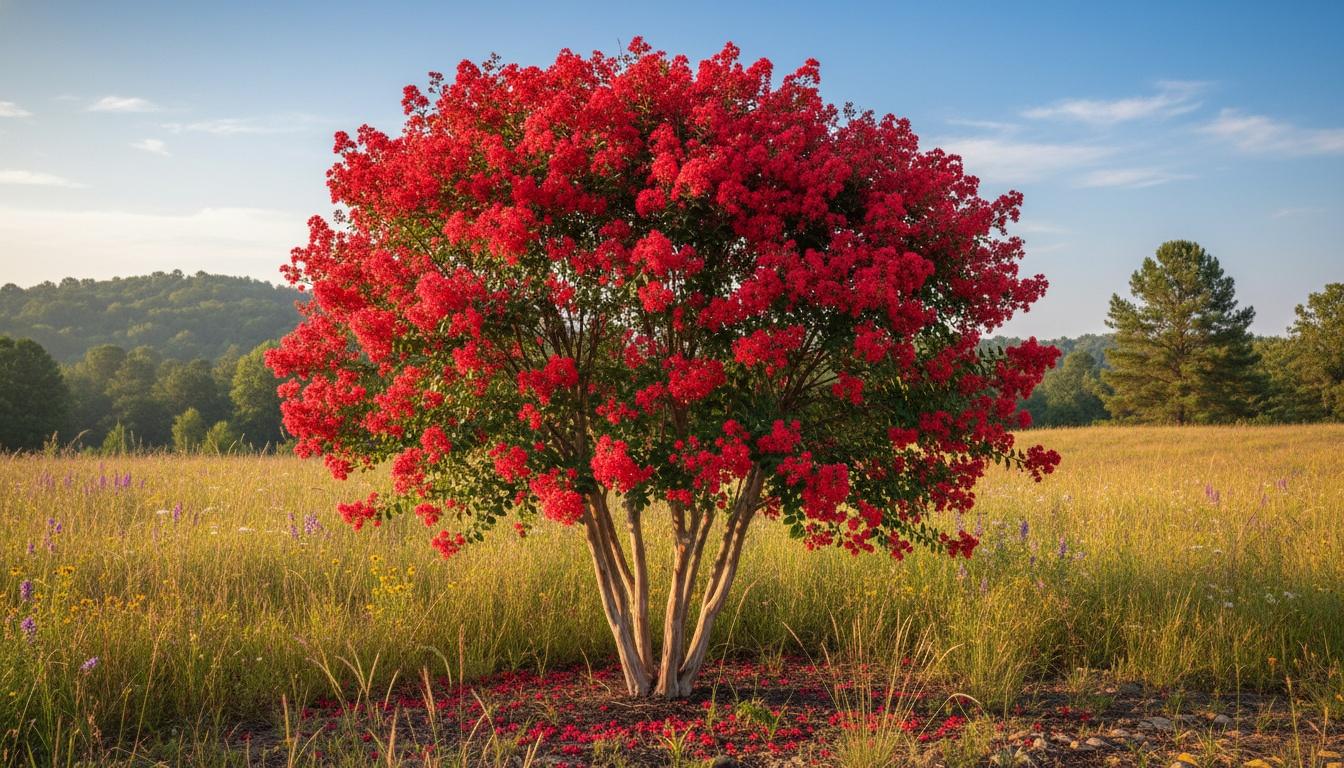 Red Rocket Crape Myrtle (Lagerstroemia Indica 'Red Rocket') - Flowering Trees