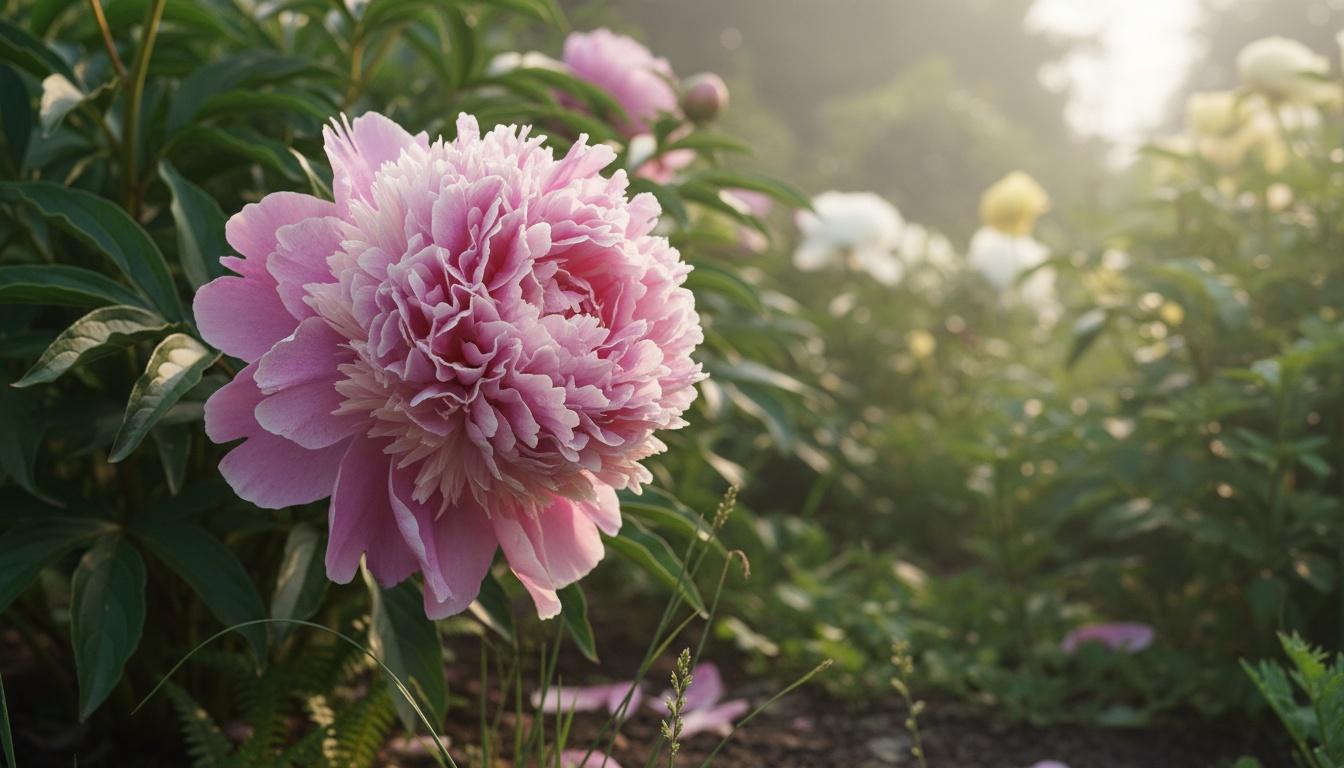 Pink Peony 'Leslie Peck' (Paeonia Lactiflora 'Leslie Peck') - Perennials
