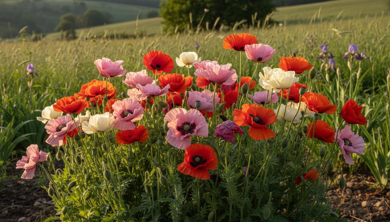 Mixed Oriental Poppy 'Pizzicato Mix' (Papaver Orientale 'Pizzicato Mix') - Perennials