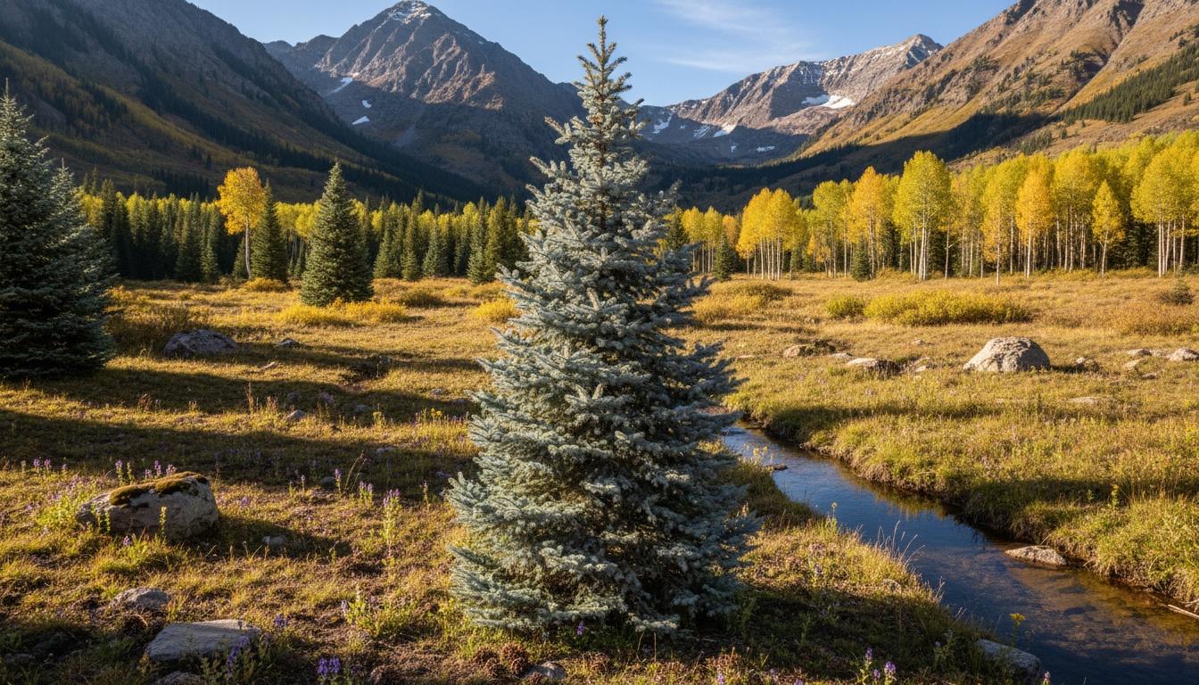 Columnar Colorado Blue Spruce 'Wells Blue Totem' (Picea Pungens Glauca 'Wells Blue Totem') - Evergreen Trees