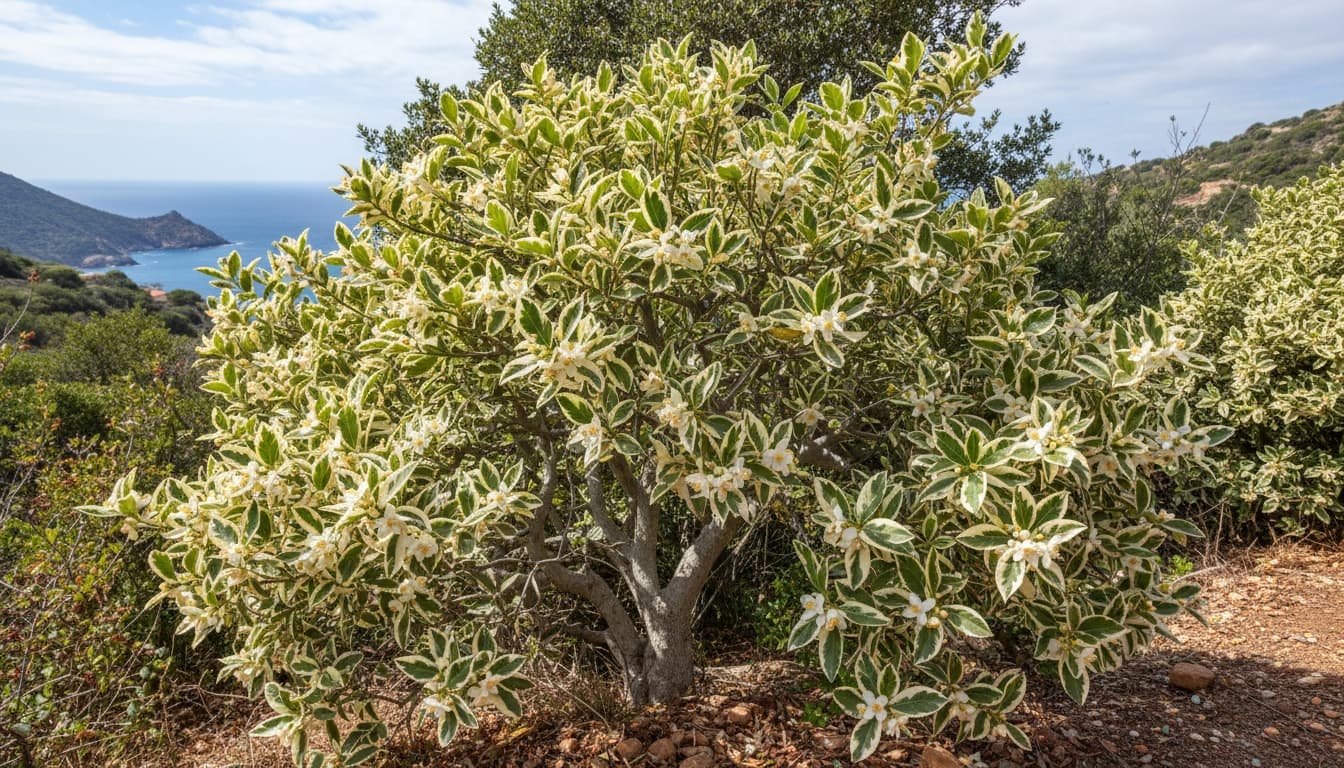 Variegated Japanese Mock Orange (Pittosporum Tobira 'Variegata') - Ground Layers