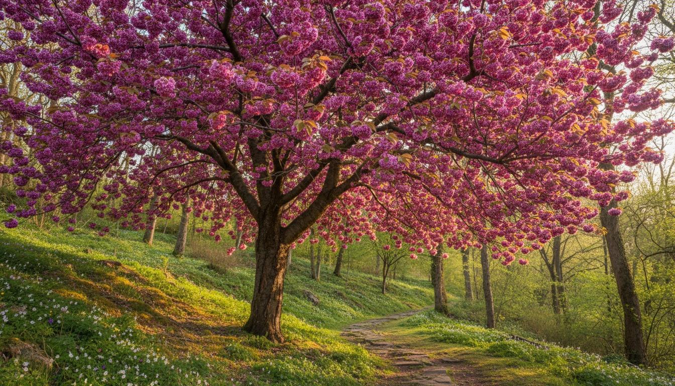 Flowering Cherry 'Royal Burgundy' (Prunus Serrulata 'Royal Burgundy') - Flowering Trees