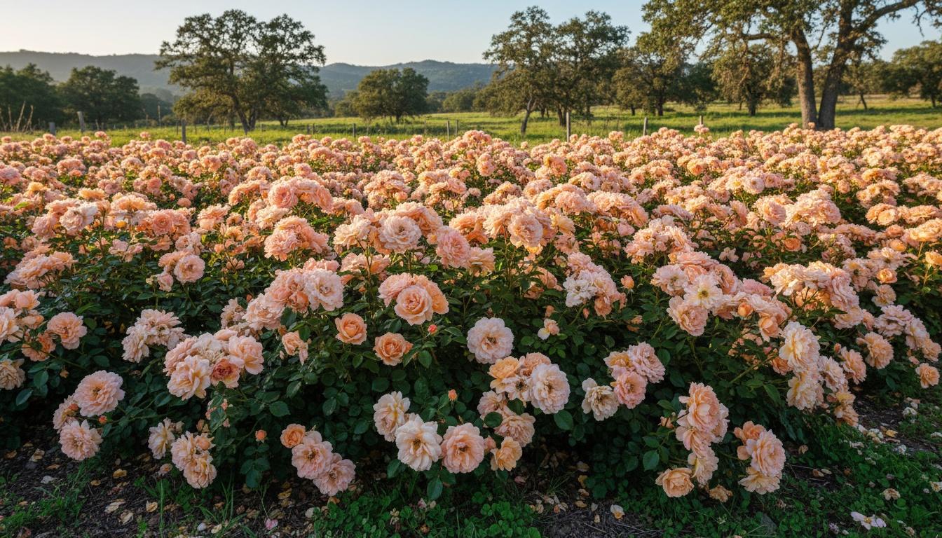 Soft Peach Groundcover Roses 'Meiggili' Peach Drift® Peach Drift® (Rosa  Pp18542 'Meiggili') - Ground Layers