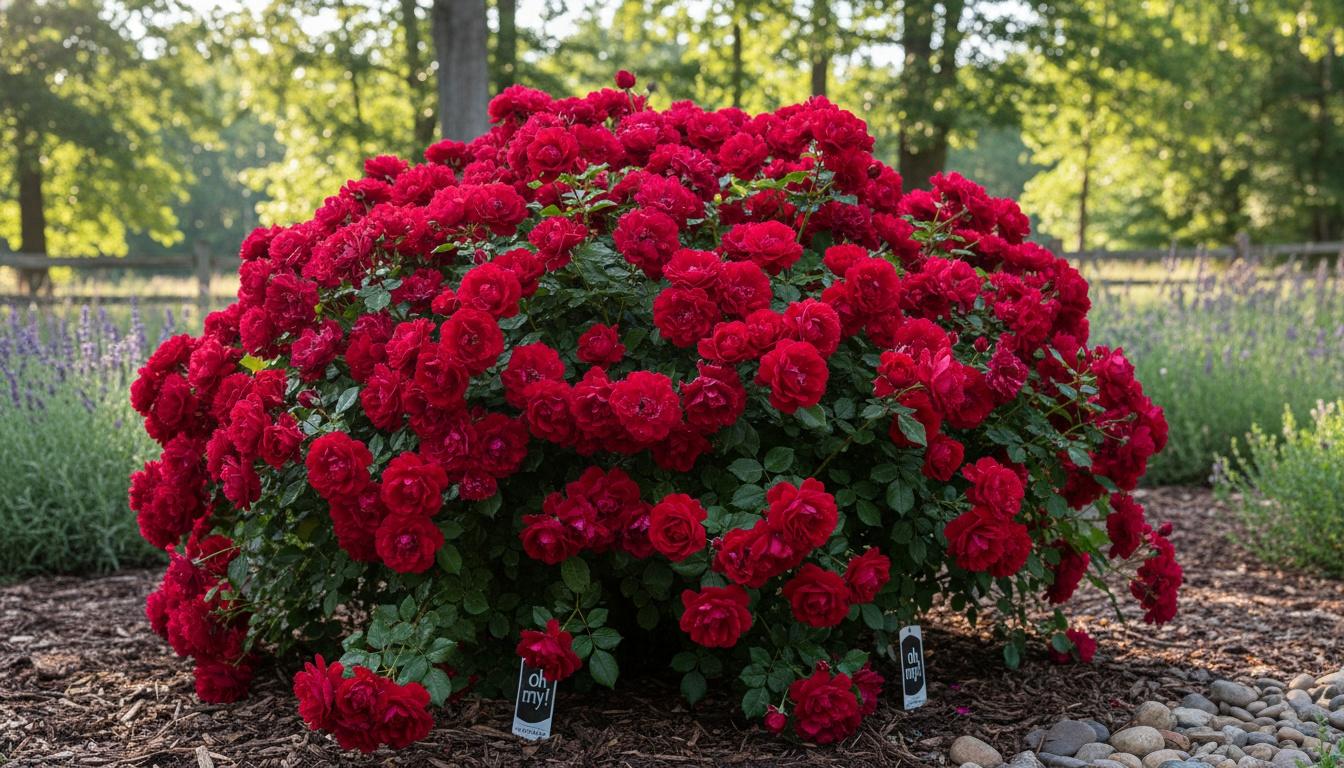 Red Blooming Floribunda Roses 'Wekcisfribo' Oh My!™ Oh My!™ (Rosa  Pp24728 'Wekcisfribo') - Ground Layers