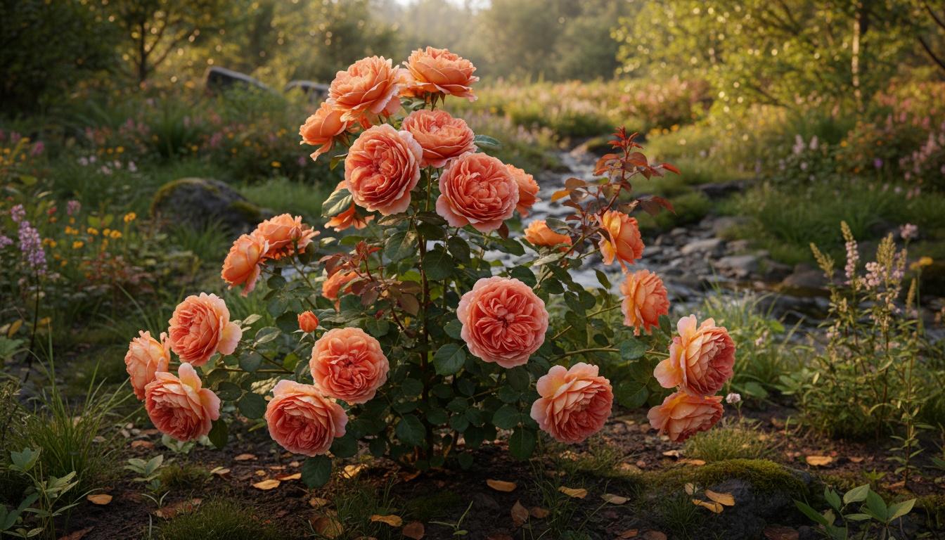 Coral Miracle Rose (Rosa 'Coral Miracle') - Ground Layers