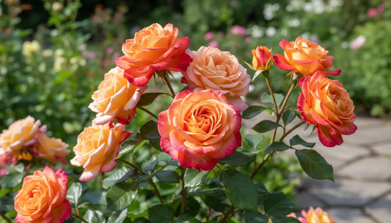 Sunblaze Rainbow Rose (Rosa 'Sunblaze Rainbow') - Ground Layers
