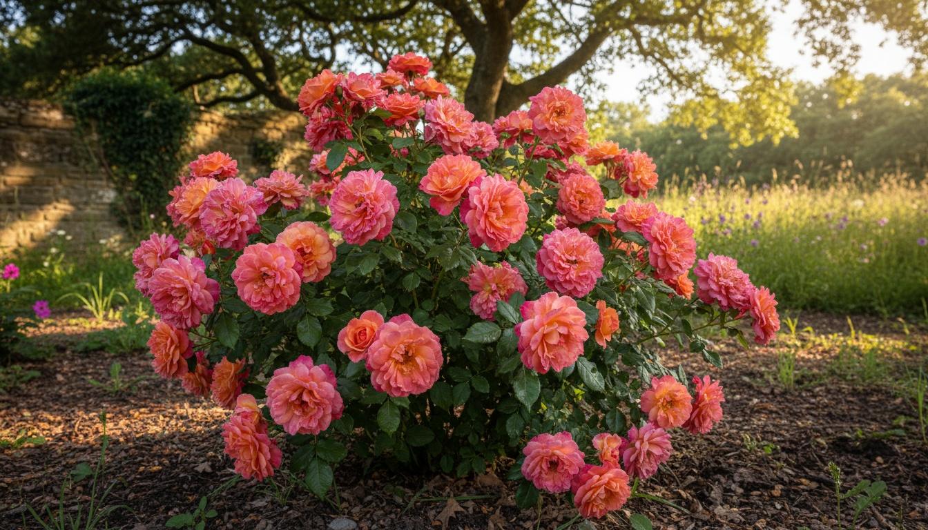 Sunblaze Watermelon Rose (Rosa 'Sunblaze Watermelon') - Ground Layers