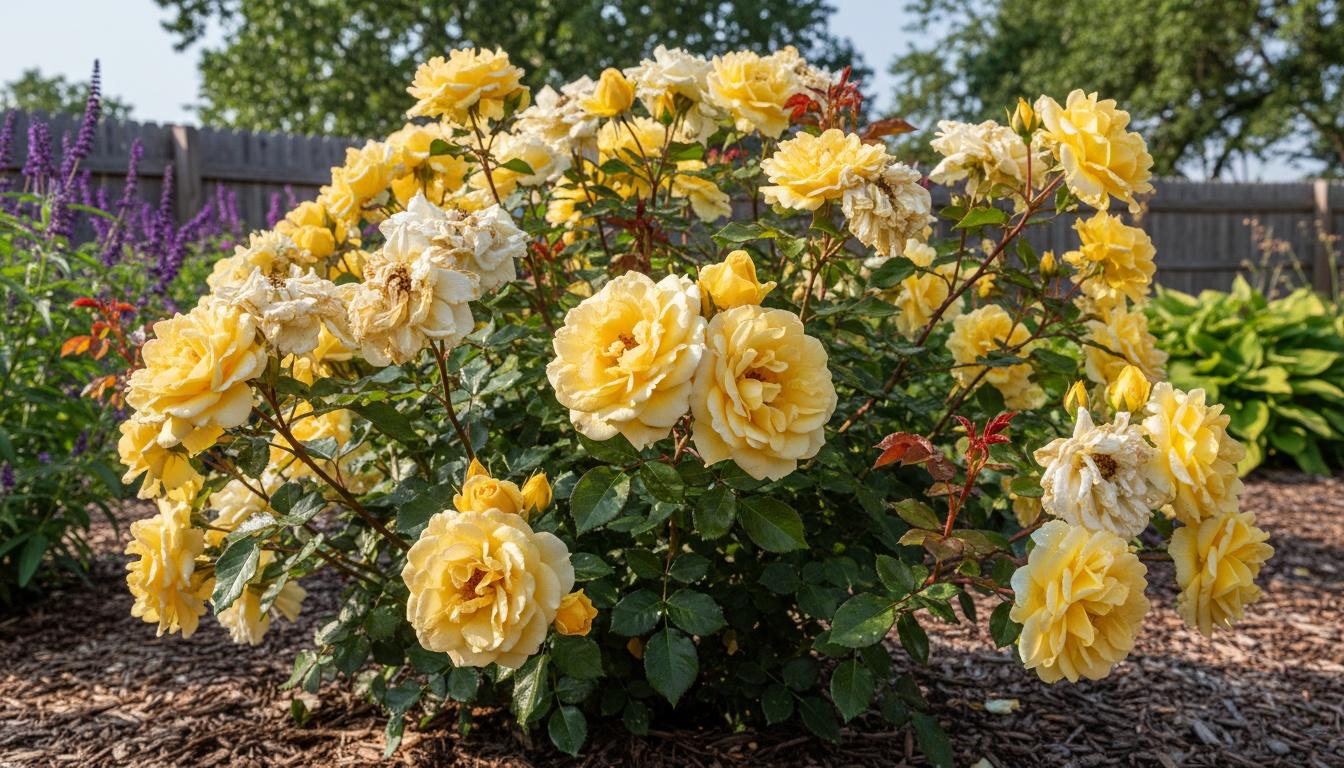 Sunny Knockout Rose (Rosa 'Sunny Knockout') - Ground Layers