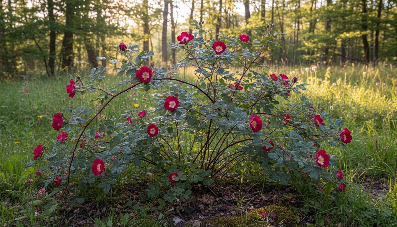 Rose, Red-Leaf (Rosa Rubrifolia) - Ground Layers