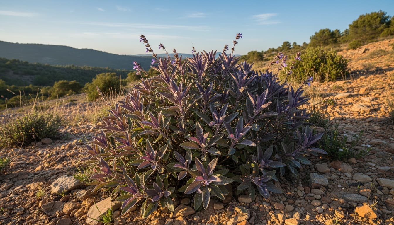 Purple Sage (Salvia Officinalis 'Purpurascens') - Ground Layers