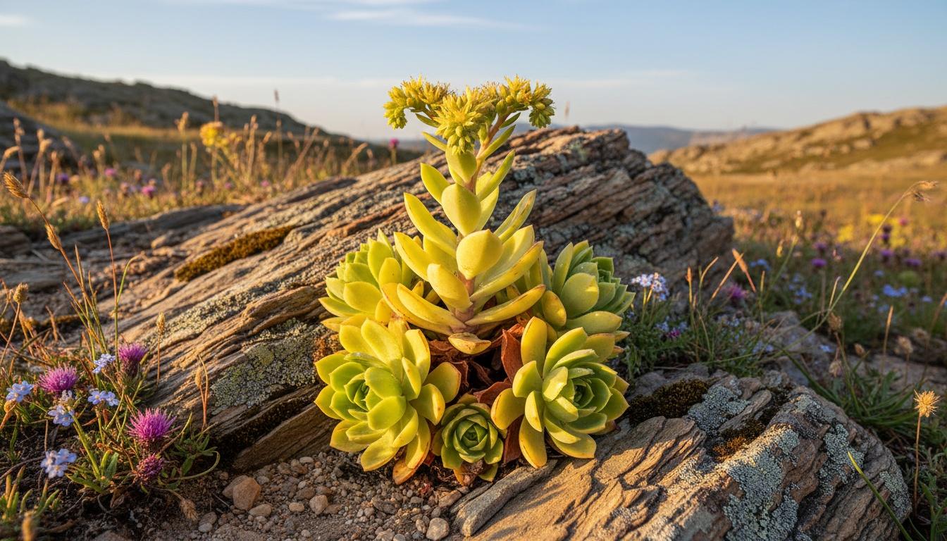 Upright Stonecrop 'Banana Split' (Sedum 'Banana Split') - Succulents