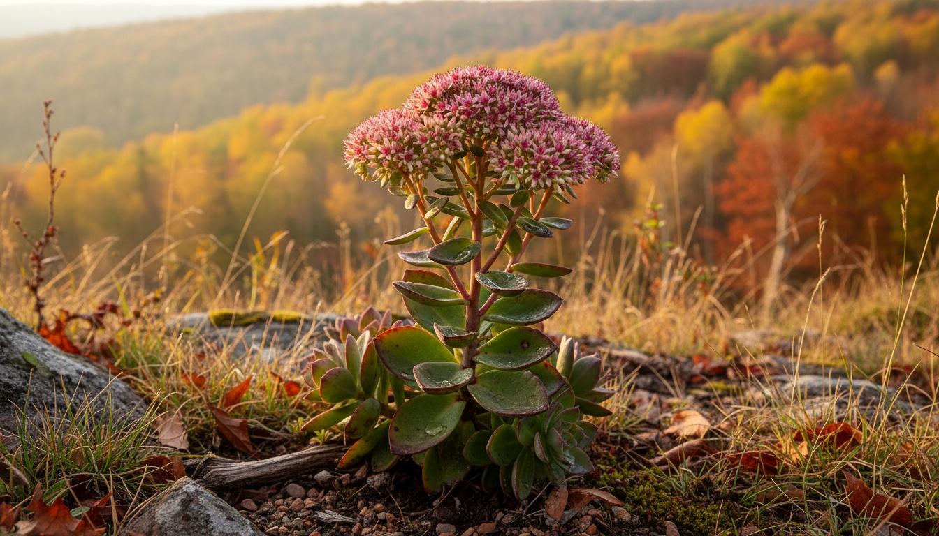 Upright Autumn Stonecrop 'Double Martini' (Sedum Telephium 'Double Martini') - Succulents
