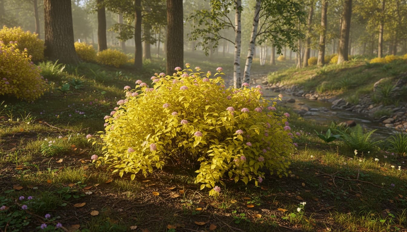 Gold Mound Spirea (Spiraea Japonica 'Gold Mound') - Ground Layers