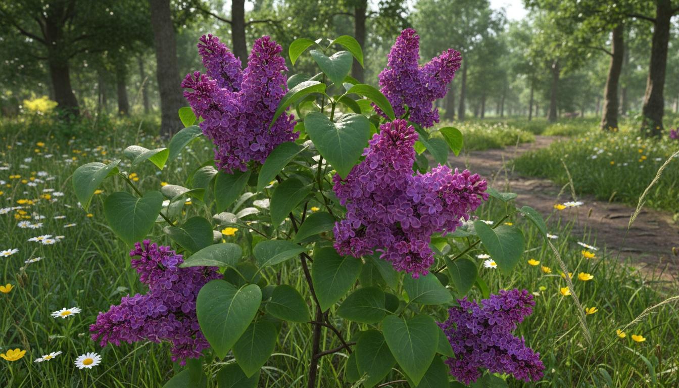 Mid Blooming Purple Lilac 'Monge' (Syringa Vulgaris 'Monge') - Ground Layers