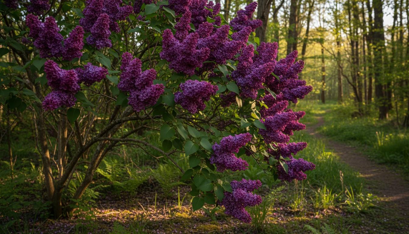 Late Blooming Deep Purple Lilac 'Yankee Doodle' (Syringa Vulgaris 'Yankee Doodle') - Ground Layers