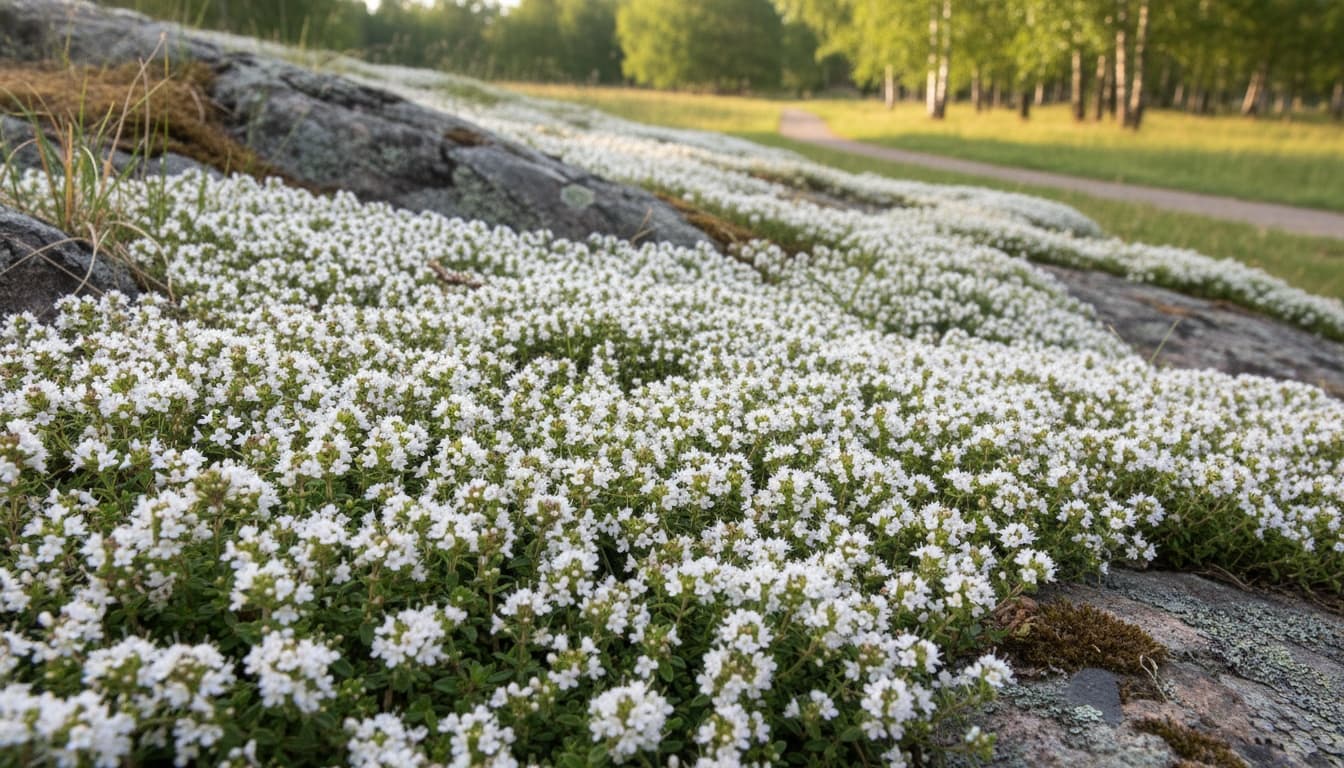 White Creeping Thyme (Thymus Serpyllum 'Albus') - Ground Layers