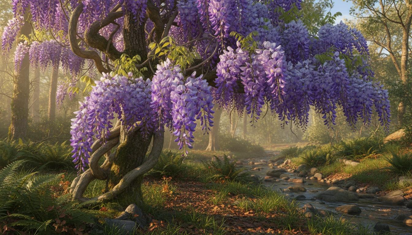 Amethyst Falls American Wisteria (Wisteria Frutescens 'Amethyst Falls') - Ground Layers