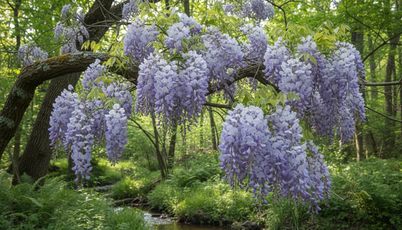 Blue Moon Wisteria (Wisteria Frutescens 'Blue Moon') - Ground Layers