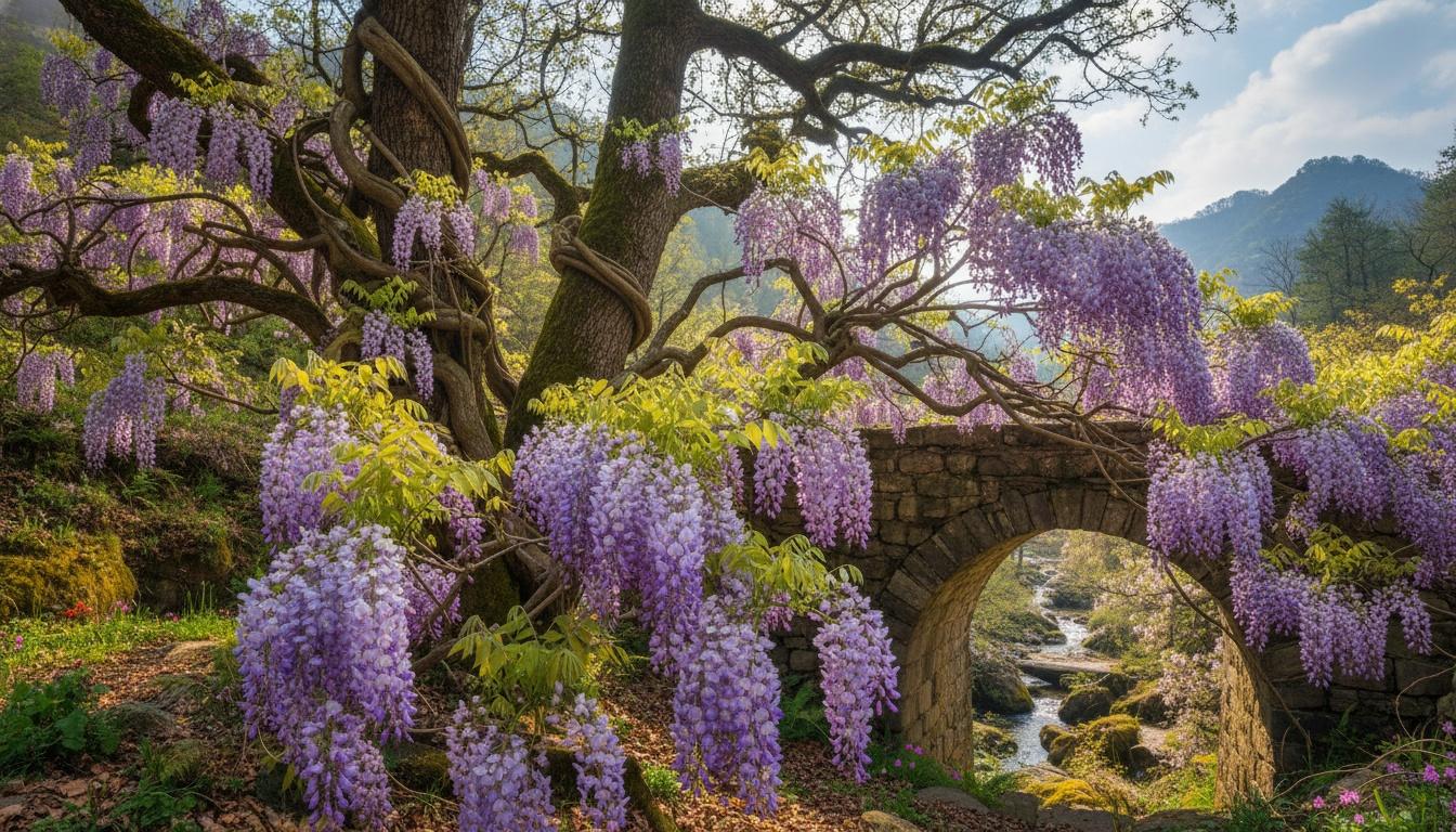 Chinese Wisteria (Wisteria Sinensis) - Flowering Trees